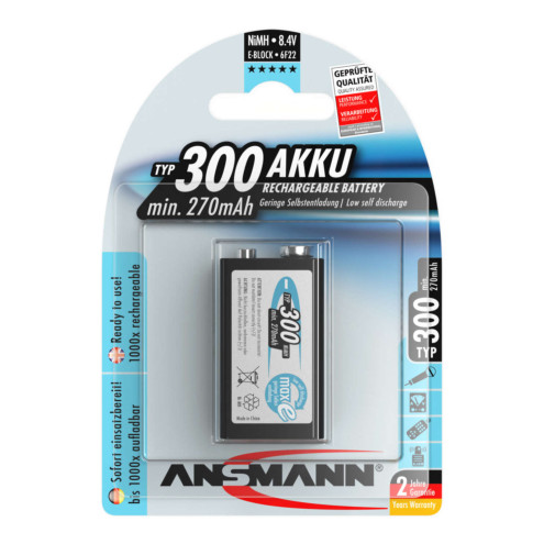 Ansmann maxE Rechargeable Battery 9V Block
