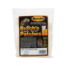 Butch's Triple Twill Patches 1 1/8″ SQ, .22-270 Caliber, 1000 Pcs
